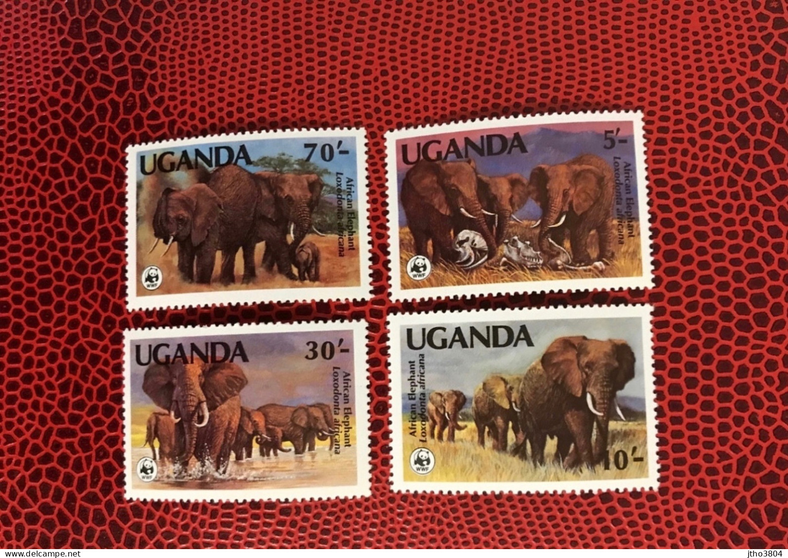 OUGANDA 1999 WWF Complete 4v Neuf MNH ** Mi Mamíferos Mammals Säugetiere Mammiferi Mammifère UGANDA - Elefanten
