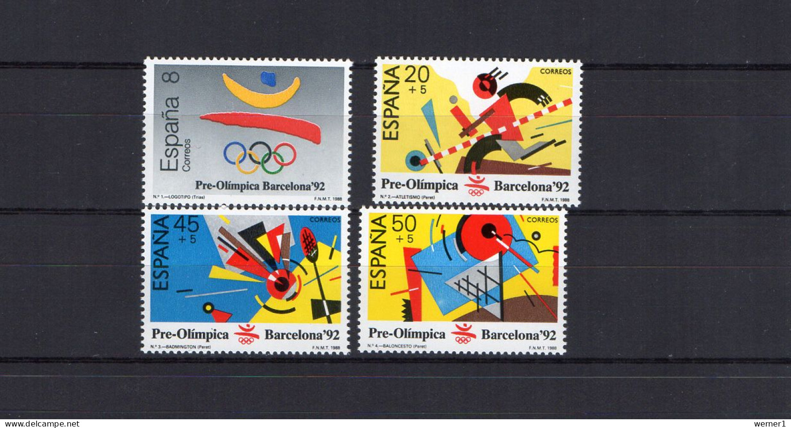 Spain 1988 Olympic Games Barcelona, Set Of 4 MNH - Sommer 1992: Barcelone