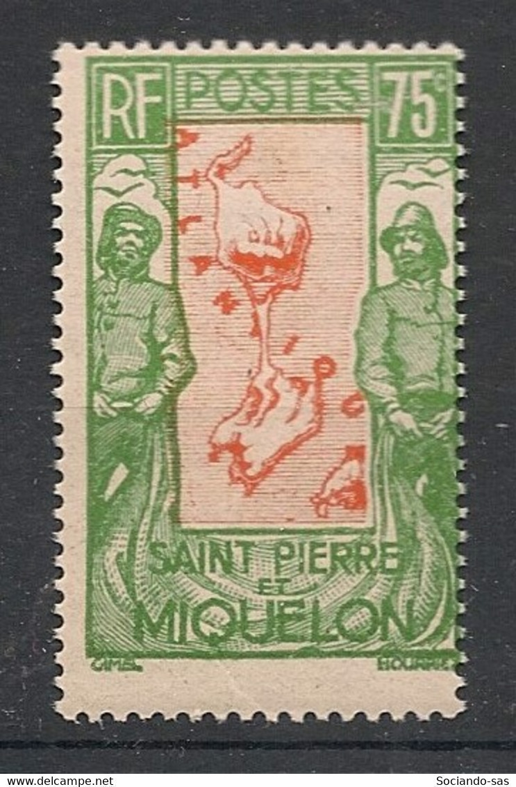 SPM - 1932-33 - N°YT. 149 - Carte 75c Vert Et Rouge - Neuf Luxe ** / MNH / Postfrisch - Unused Stamps