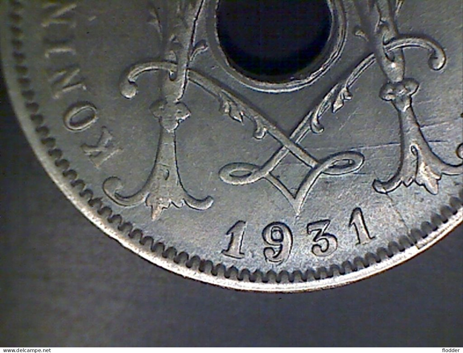 5 Centiemen 1931, Dubbele 9 Zuid ,  Dunnere Plaat, FDC - 5 Centimes