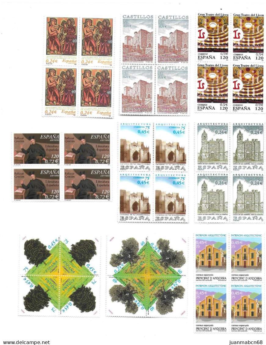 Lote de 296 sellos nuevos(2001 - 2003)