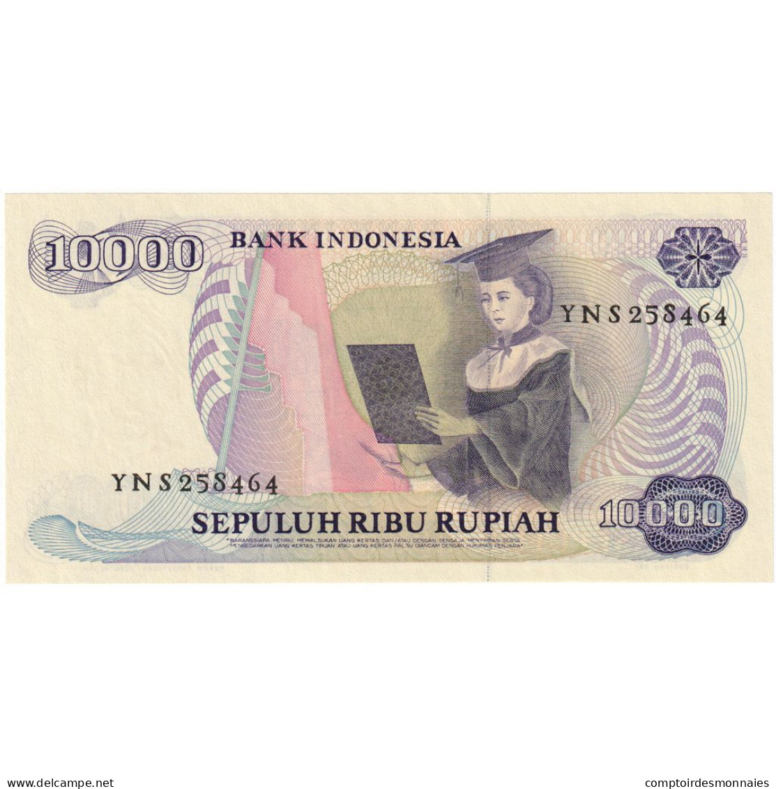 Indonésie, 10,000 Rupiah, 1985, KM:126a, NEUF - Indonesia