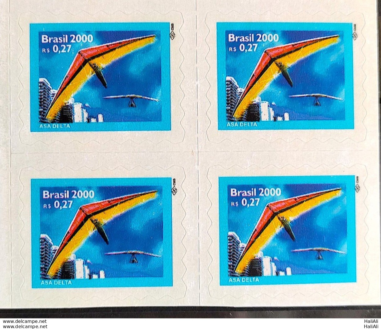 Brazil Regular Stamp RHM 787 Extreme Sports Asa Gliding Perce In Wave 2000 Block Of 4 - Unused Stamps