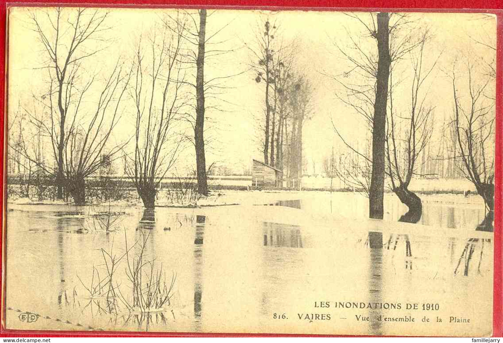 388 - VAIRES SUR MARNE - LES INONDATIONS DE 1910 - VUE D'ENSEMBLE DE LA PLAINE - Vaires Sur Marne