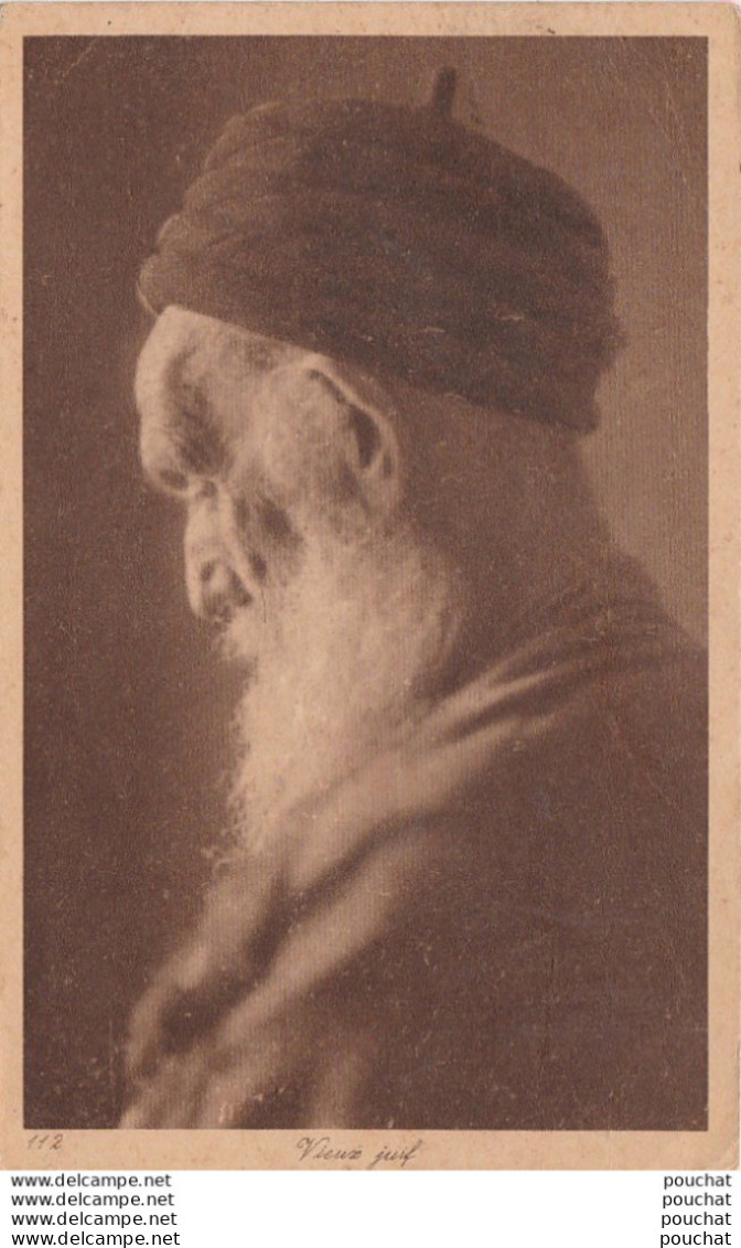 V28- ALGERIE - VIEUX JUIF  - JUDAICA - ( 2 SCANS ) - Hommes