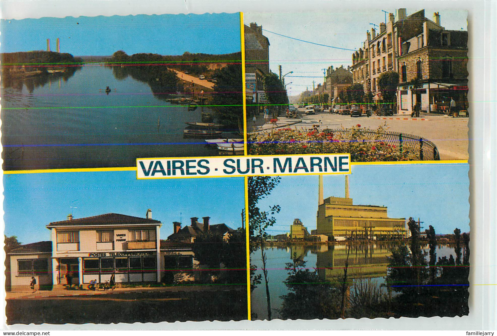 31003 - VAIRES SUR MARNE - CPSM - LA MARNE, RUE JEAN JAURES, LA POSTE, LA CENTRALE THERMIQUE - Vaires Sur Marne