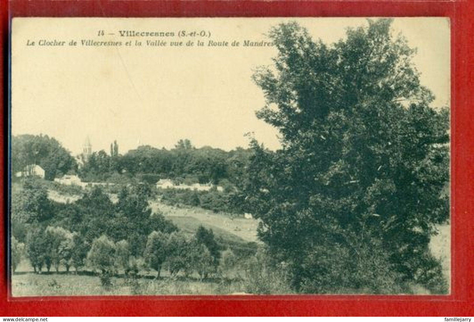 7183 - VILLECRESNES - LE CLOCHER ET LA VALLEE VUE DE LA ROUTE DE MANDRES - Villecresnes