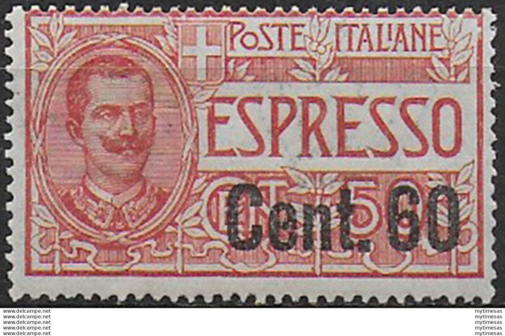 1922 Italia Espressi 60c. Su 50c. Rosso 1v. Bc MNH Sassone N. 6 - Sonstige & Ohne Zuordnung