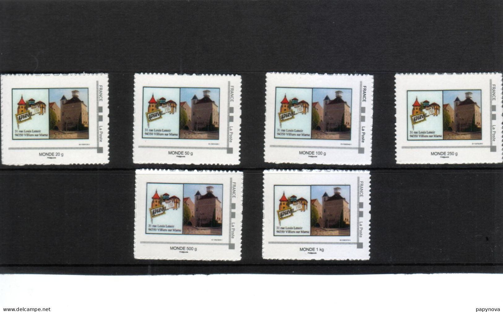 FRANCE ADHESIF ID TIMBRES TARIF MONDE YT 19-24 6 VAL HORIZ (PAGE 816 CATAL 2024) VALEUR AFFRANCHSSMT + De 44.80€ - Nuovi