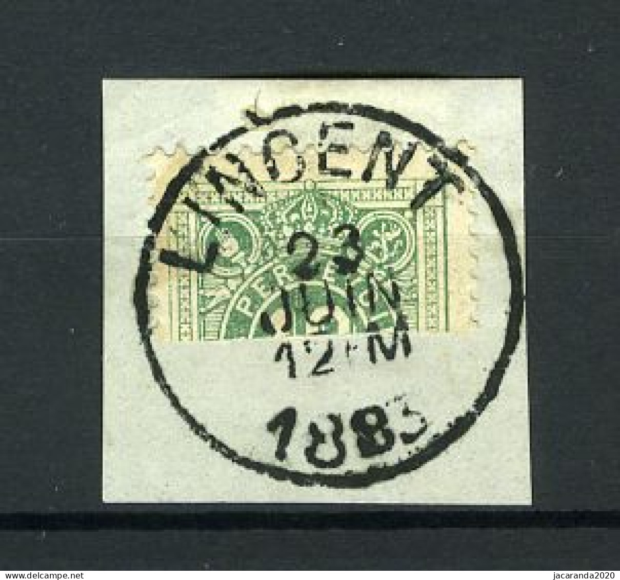 België TX 1 - Halve Zegel Op Fragment - Horizontaal Gesneden - Stempel: Lincent - 1883 - Timbres