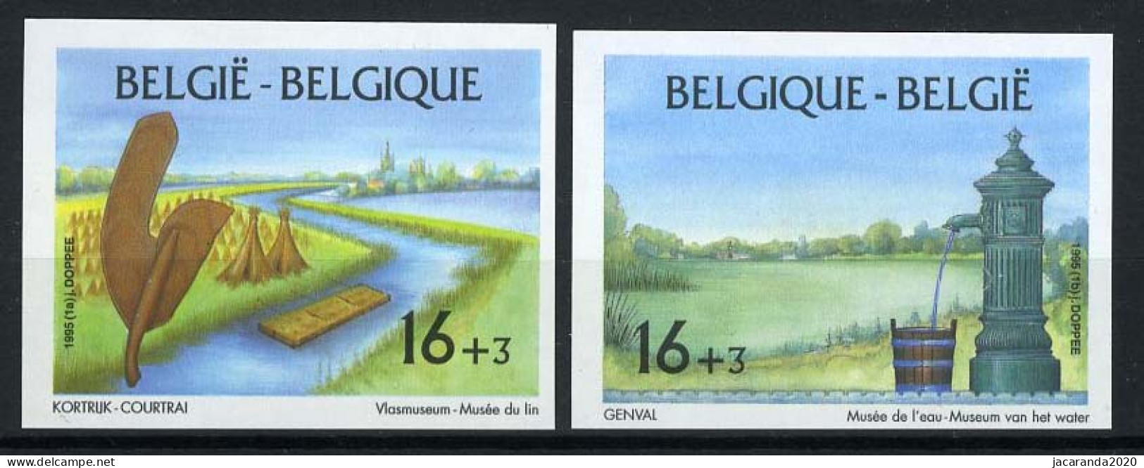 België 2582/83 ON - Museums - Kortrijk - Genval  - 1981-2000