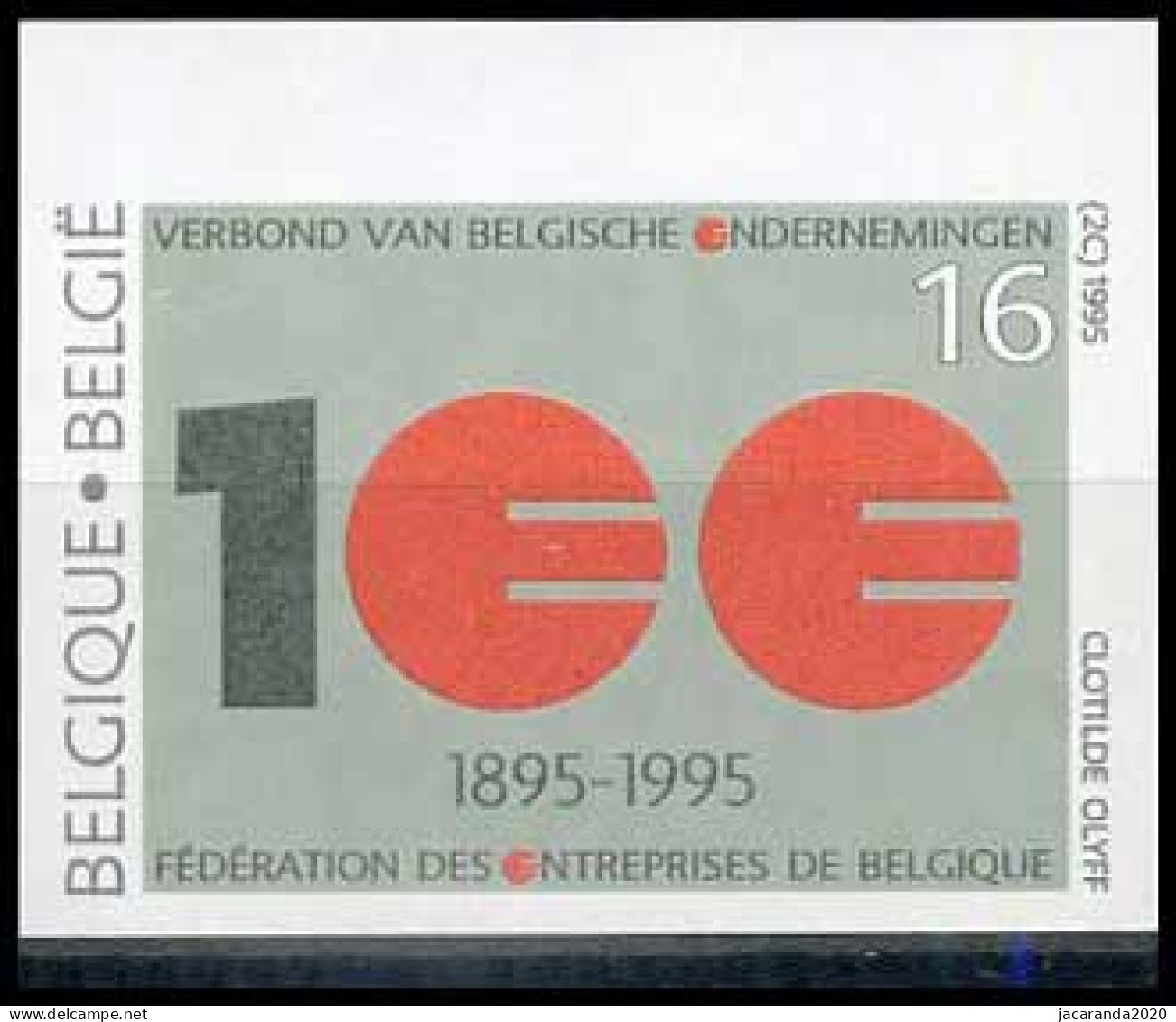 België 2587 ON - 100 Jaar Verbond V. Belgische Ondernemingen - Centenaire De La Féd. Des Entreprises De Belgique - F.EB. - 1981-2000