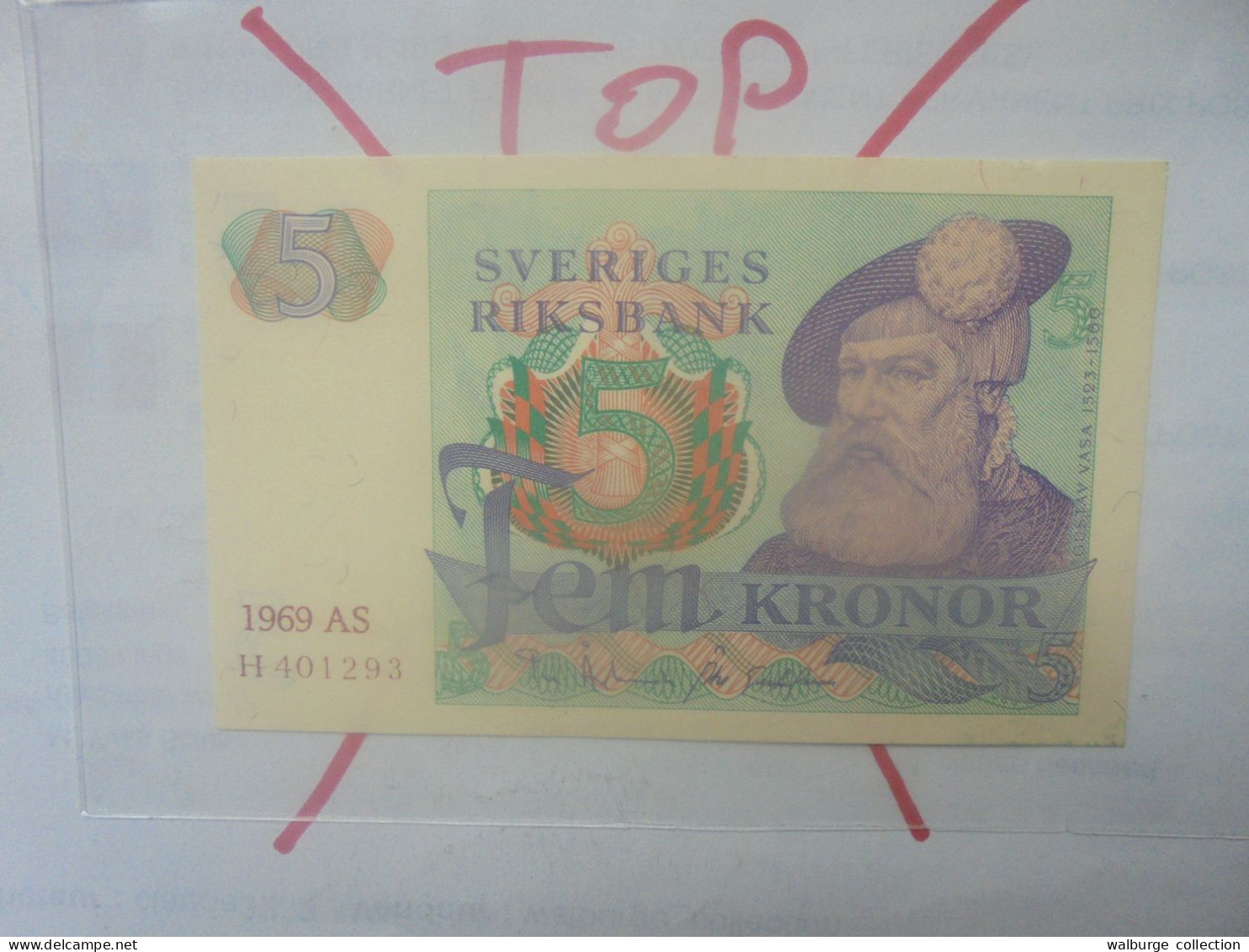 SUEDE 5 KRONOR 1969 AS Neuf (B.33) - Suède