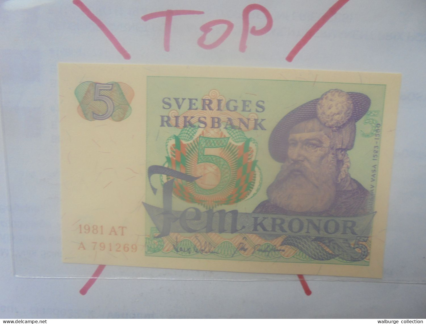 SUEDE 5 KRONOR 1981 AT Neuf (B.33) - Sweden