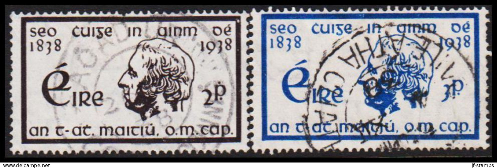 1938. EIRE. Pater Theobald Mathew Complete Set. (Michel 67-68) - JF544512 - Usados