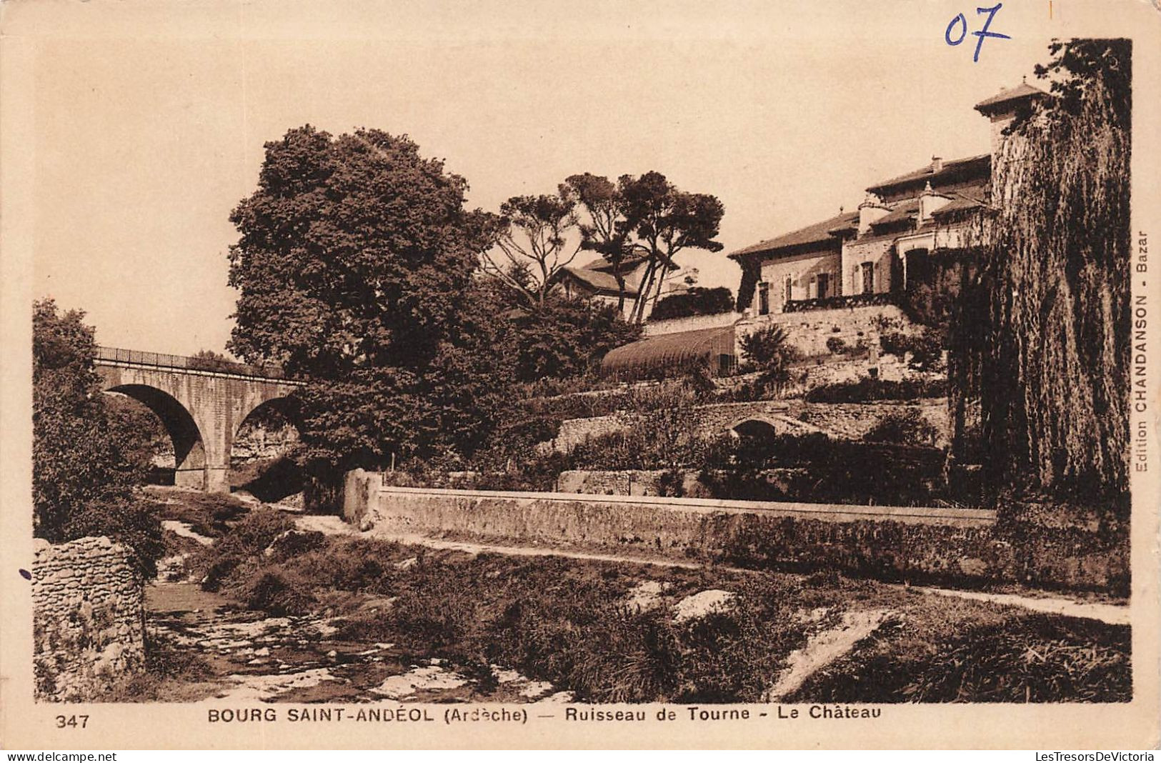 FRANCE - Bourg Saint Andéol - Ruisseau De Tourne - Le Château - Carte Postale Ancienne - Bourg-Saint-Andéol