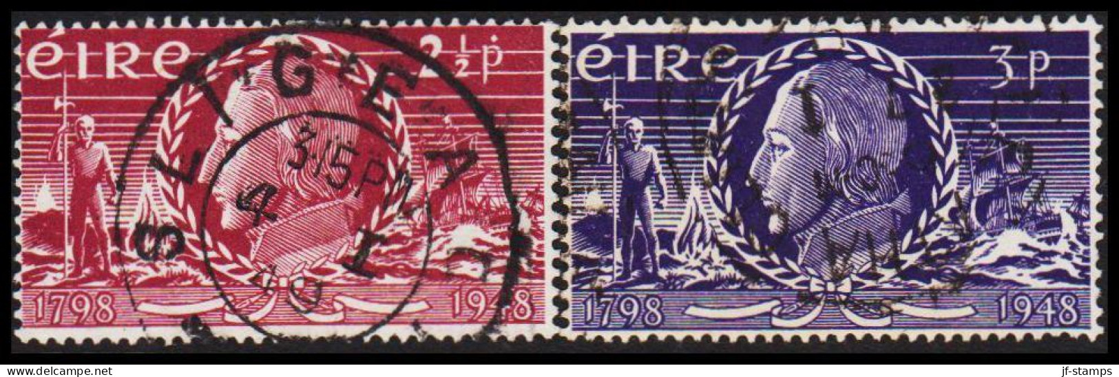 1948. EIRE. Theobald Wolfe Tone In Complete Set.  (Michel 100-101) - JF544520 - Oblitérés