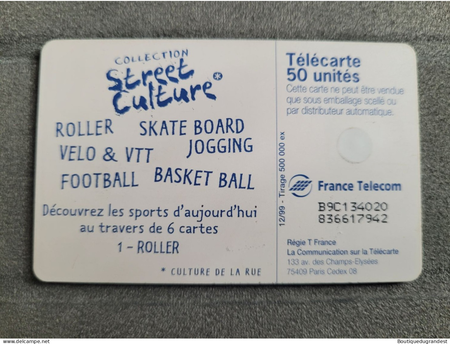 Télécarte 50 Unités Roller 12/99 - Sport