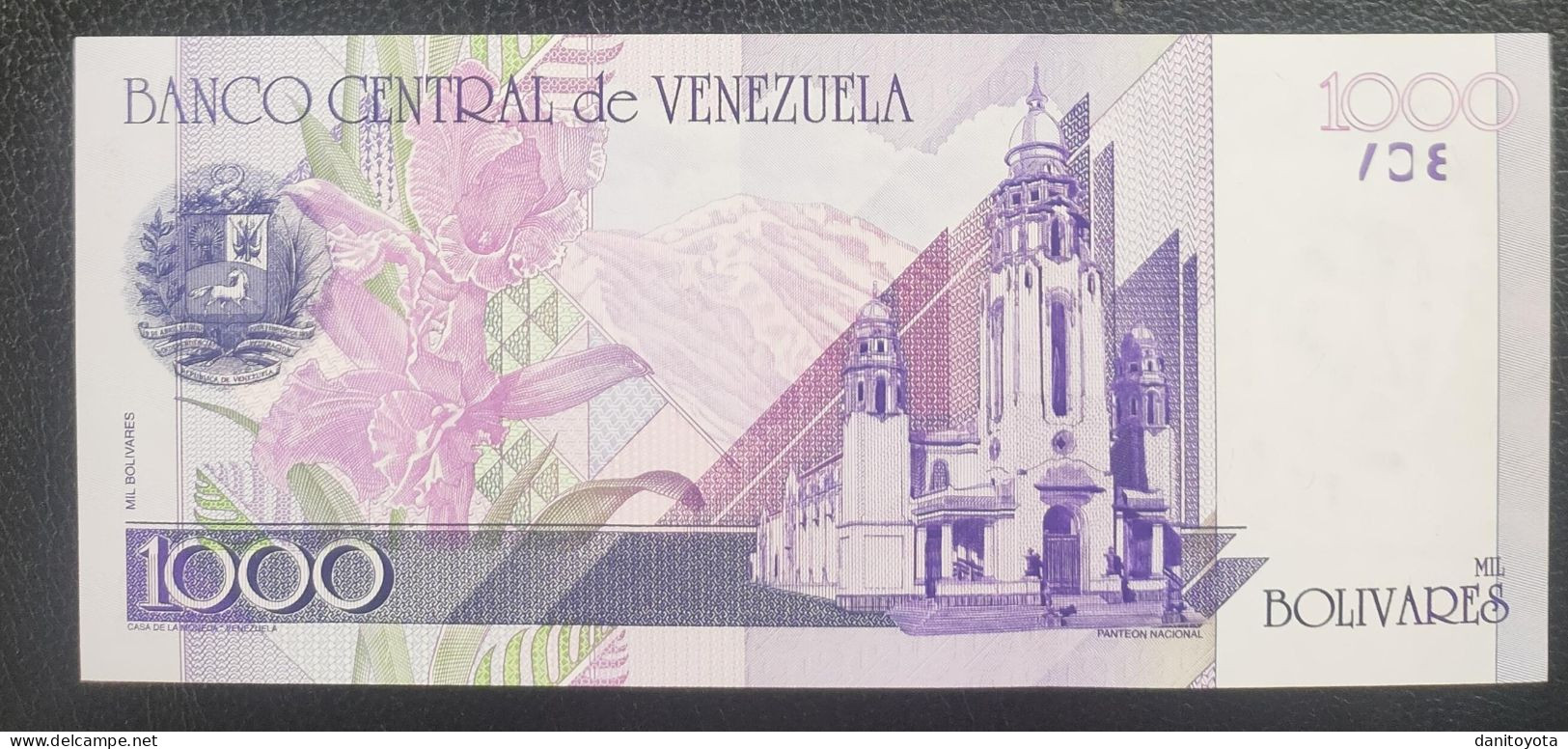 VENEZUELA. 1000 BOLIVARES 10 DE SEPTIEMBRE DE 1998  MUESTRA SIN VALOR EN ROJO. - Venezuela