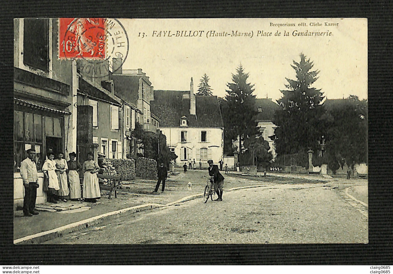 52 - FAYL-BILLOT - Place De La Gendarmerie - 1908  - Fayl-Billot