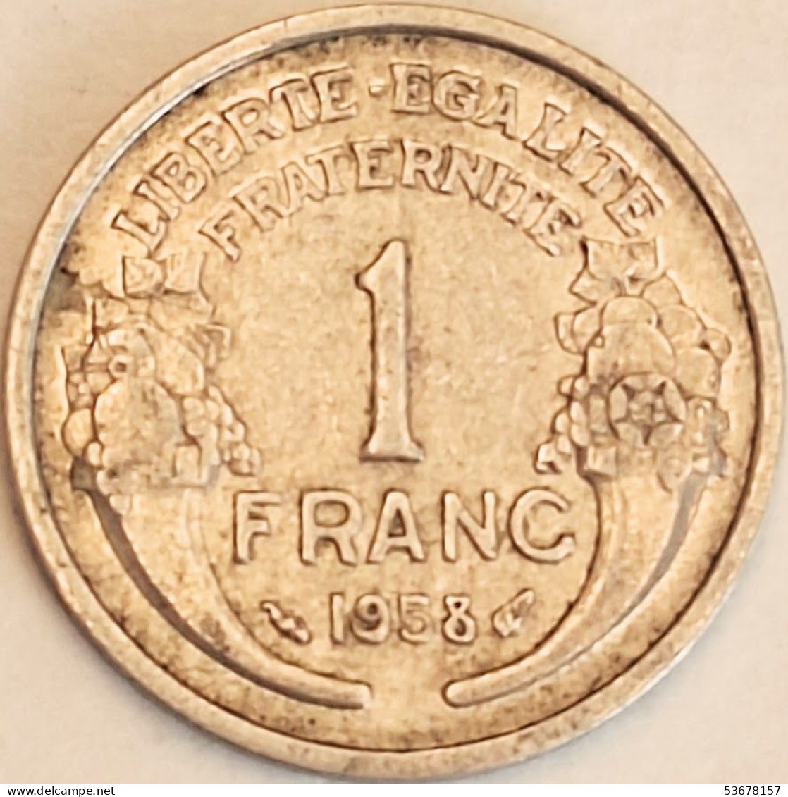 France - Franc 1958, KM# 885a.1 (#4088) - 1 Franc