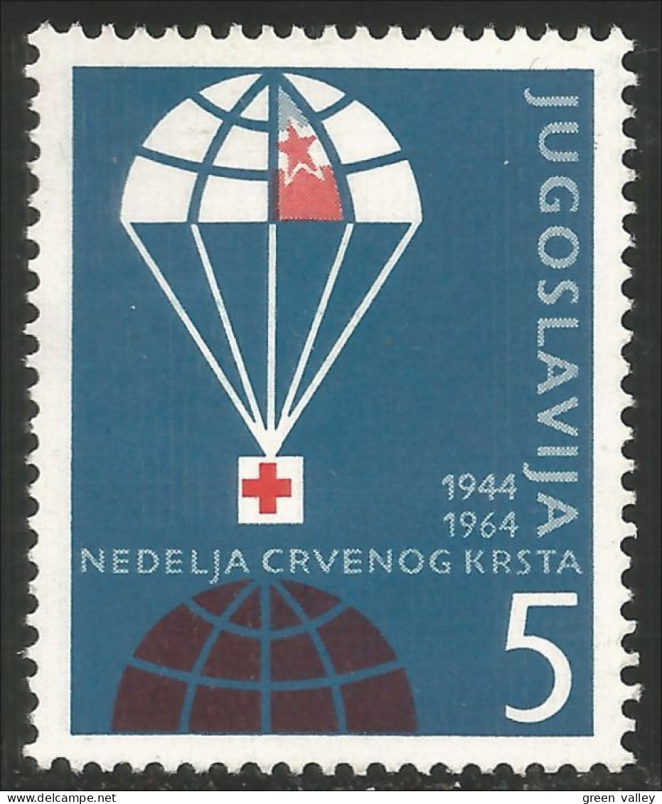 954 Yougoslavie 1964 Parachute Croix Rouge Red Cross Rotkreuze MNH ** Neuf SC (YUG-293) - Parachutting