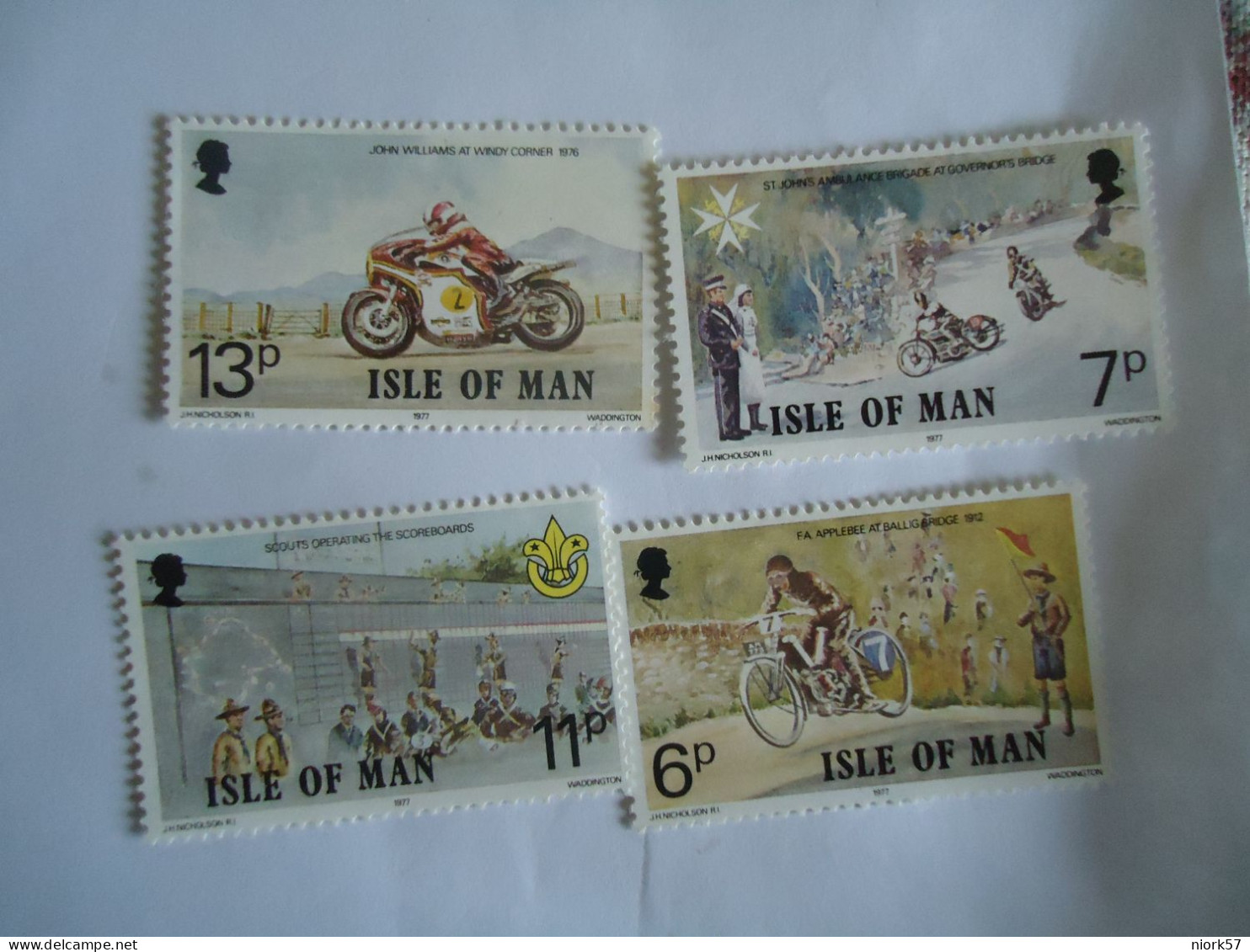 ISLE OF MAN   MNH 4 STAMPS SET MOTORBIKES  1977 - Motorbikes