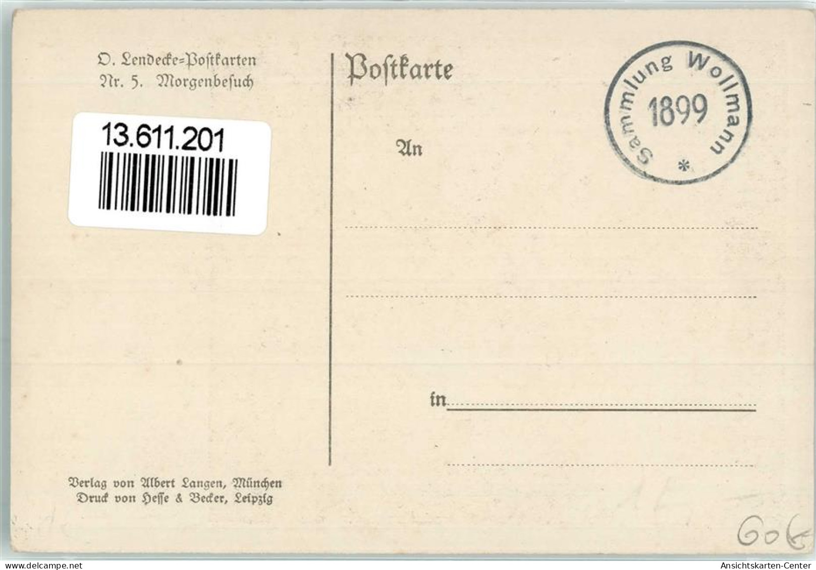13611201 - D. Lendecke-Postkarten Nr 5 Morgenbesuch Kuenstler Der Wiener Werkstaette - Wiener Werkstätten