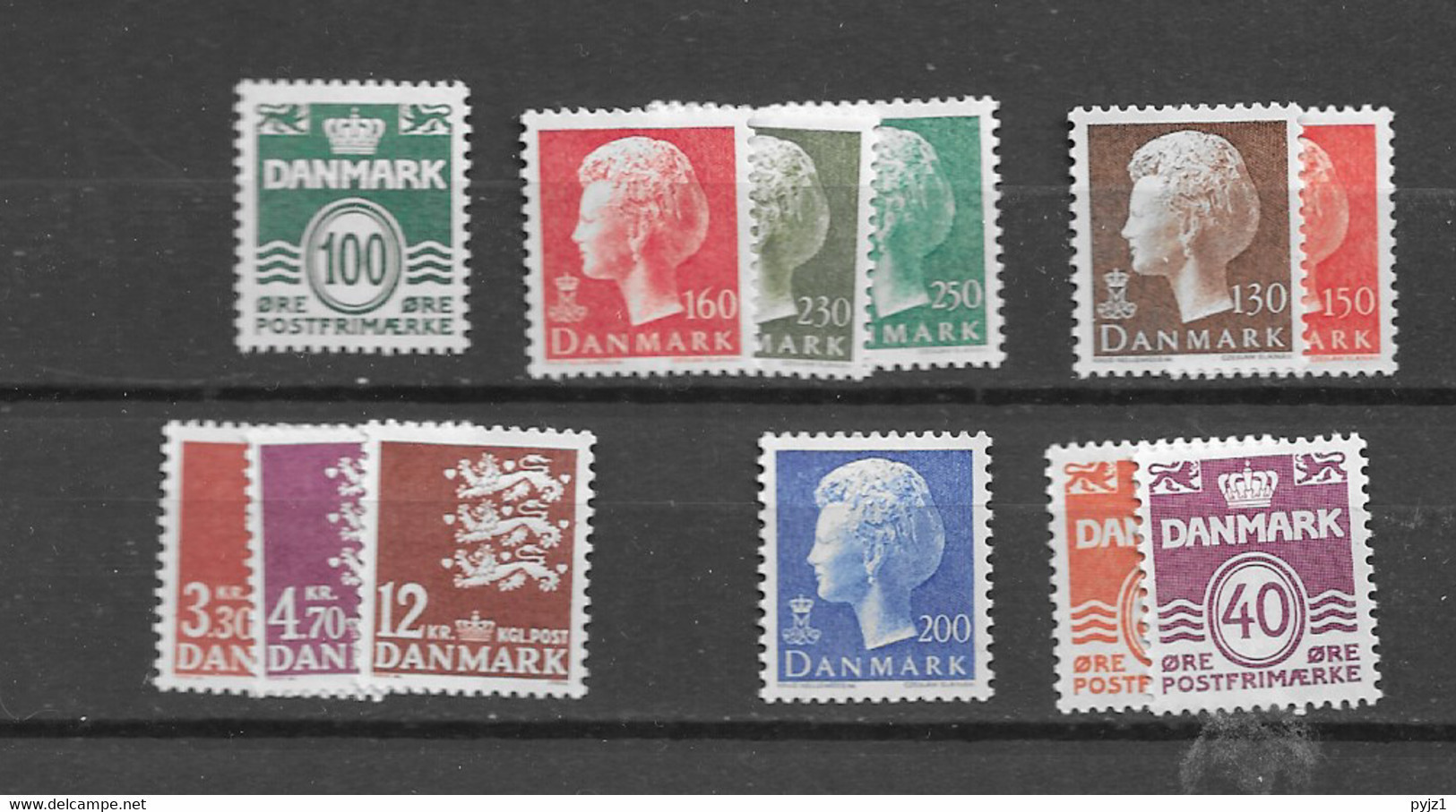 1981 MNH Danmark, Michel 718-21, 723-27, 732, 744-45  Postfris** - Neufs