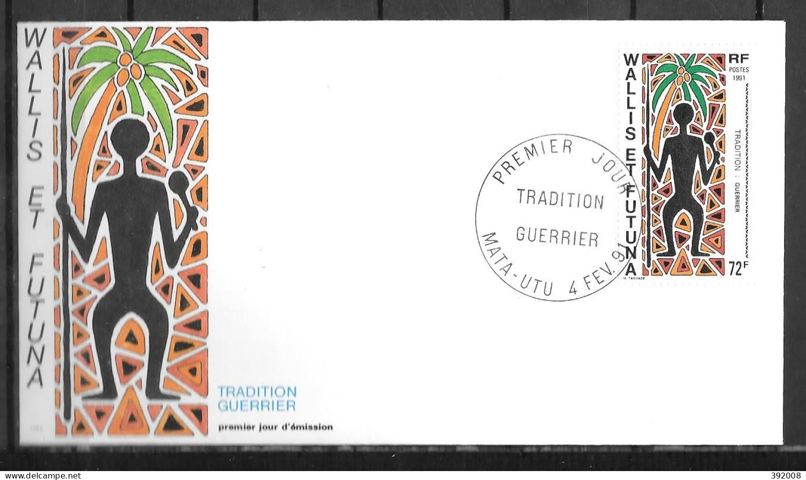 1991 - 406 - Le Guerrier - 13 - FDC