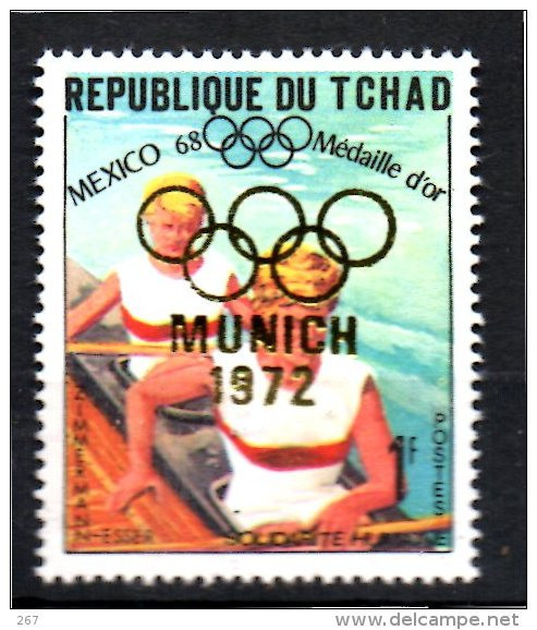 TCHAD   N°  * *     Jo   1968   1972 SURCHARGE     Aviron - Canottaggio