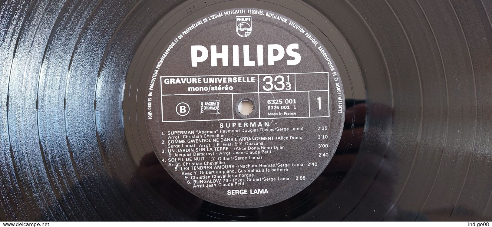 LP 33 Tours LP 33 Tours Serge Lama Superman - Sonstige - Franz. Chansons