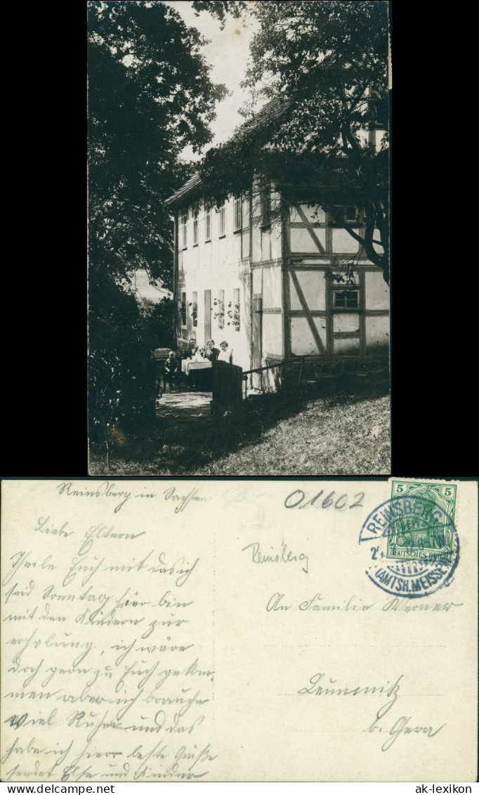 Reinsberg (Sachsen) Partie Am Fachwerkhaus (Privataufnahme) 1912 Privatfoto  - Reinsberg (Sachsen)