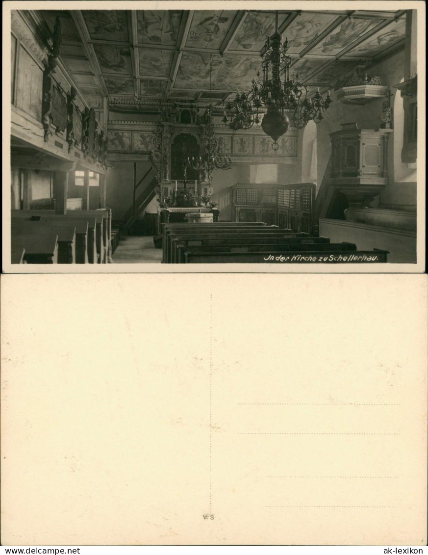 Ansichtskarte Schellerhau-Altenberg (Erzgebirge) In Der Kirche Mit Altar 1930 - Schellerhau