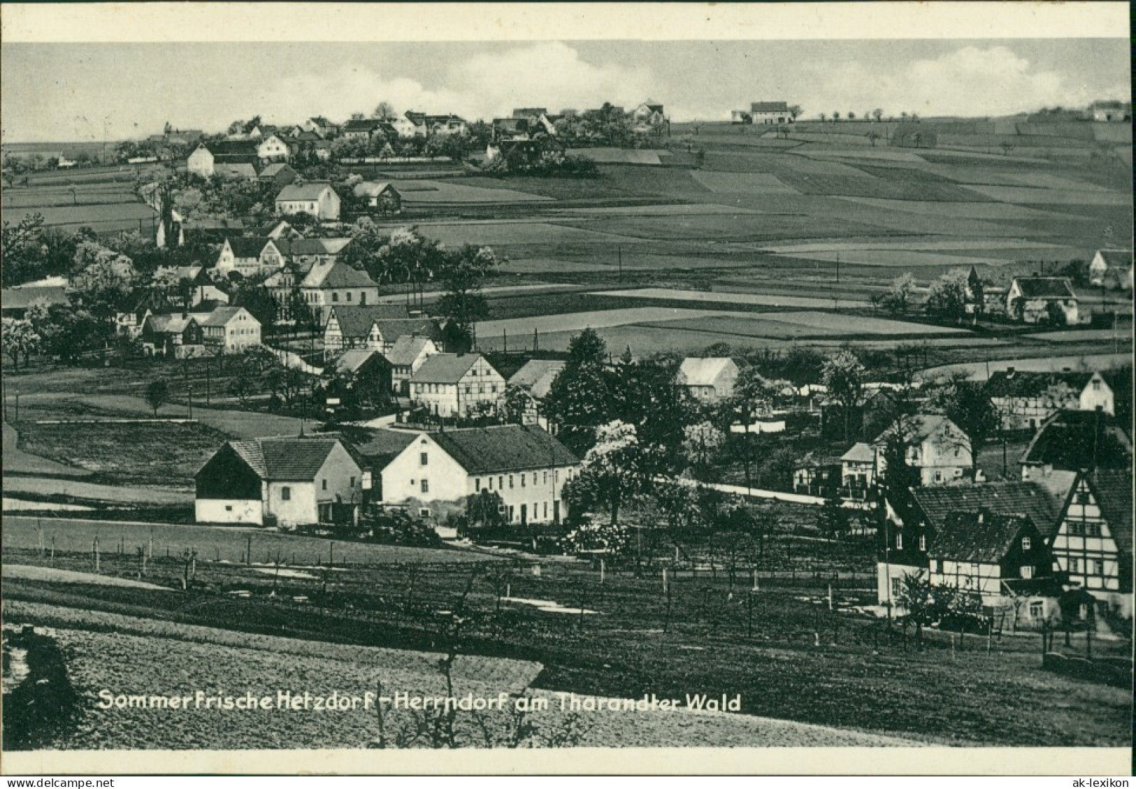 Ansichtskarte Hetzdorf-Halsbrücke Stadtpartie 1932  - Hetzdorf