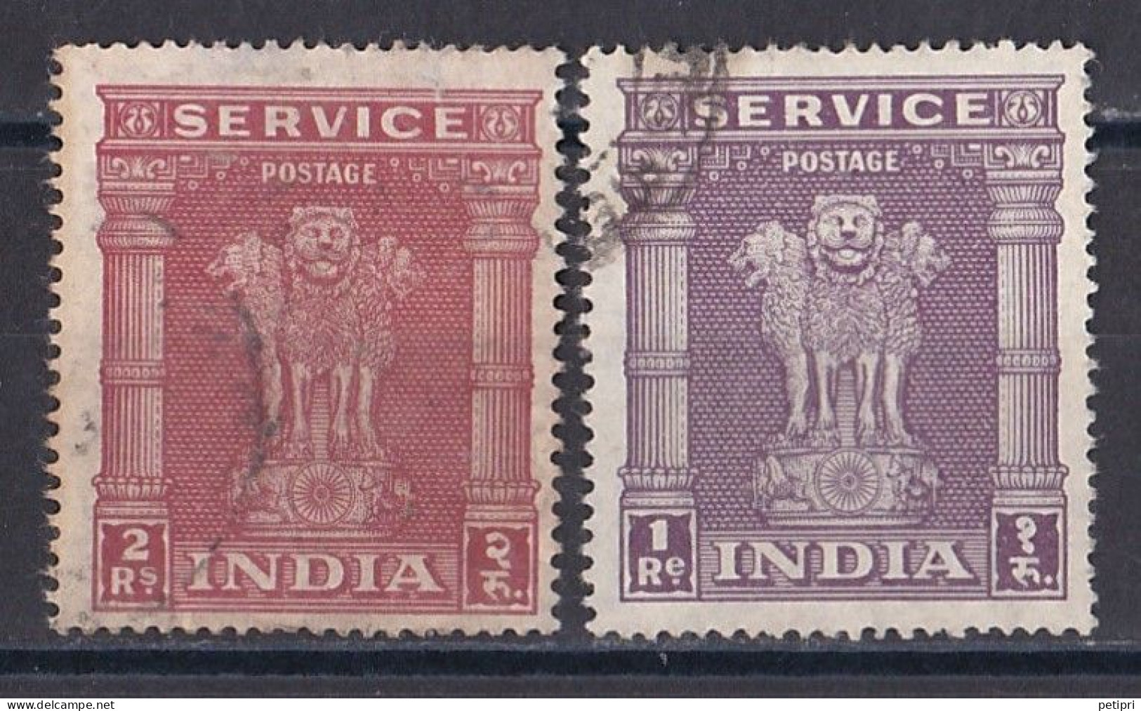 Inde  - Timbre De Service  Y&T N°  32  Et  33  Oblitéré - Timbres De Service