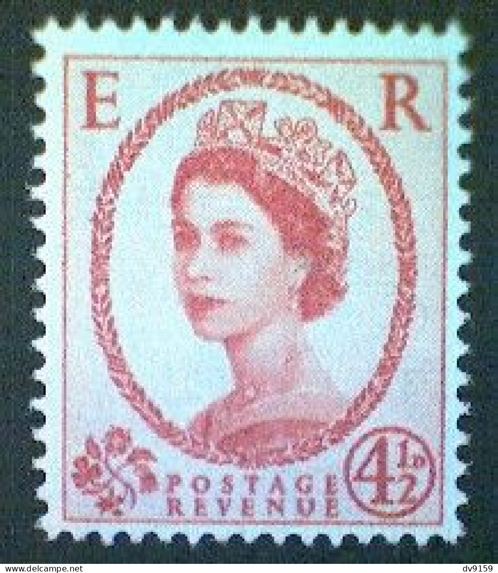 Great Britain, Scott #360, Mint(*) NH, 1959, Wilding: Queen Elizabeth II, 4½d, Henna Brown - Oblitérés