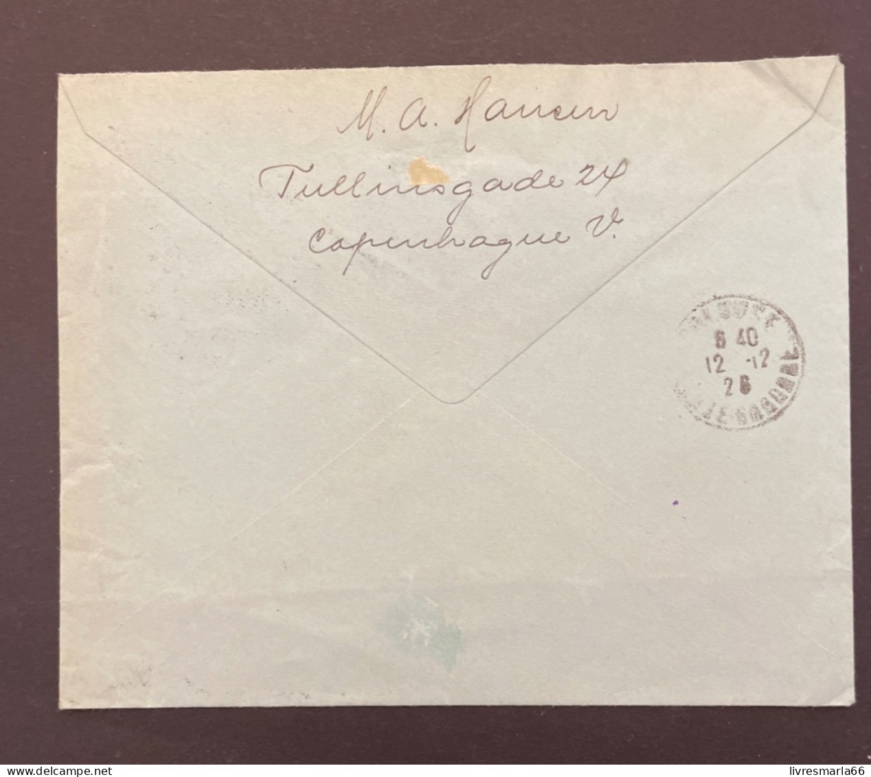 DANEMARK LETTRE RECOMMANDÉE KOBENHAVN 1926  POUR LA FRANCE - Lettres & Documents