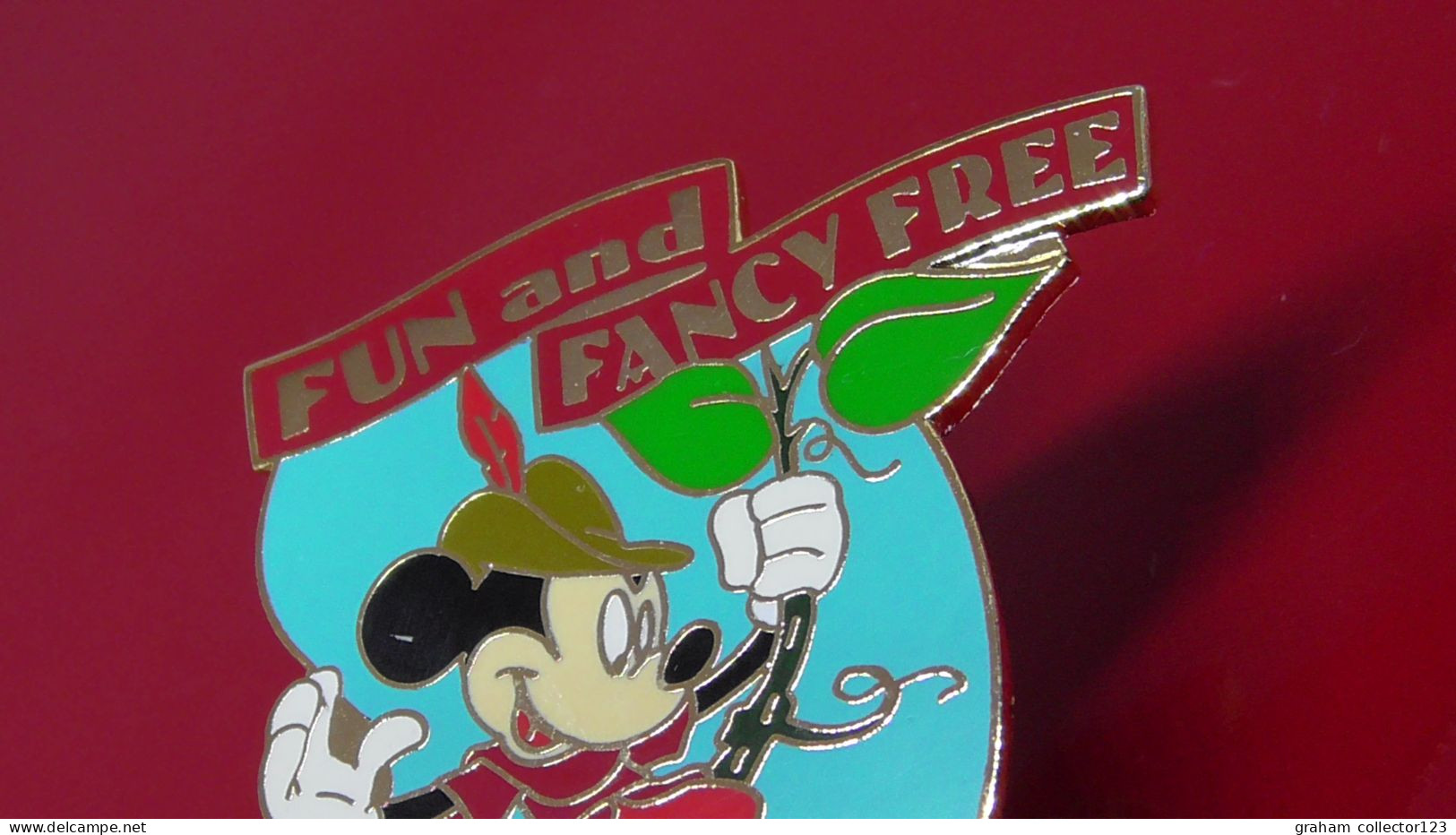 Modern Enamel and Metal Badge Disney Countdown To The Millennium Fun & Fancy Free Mickey Mouse 1999