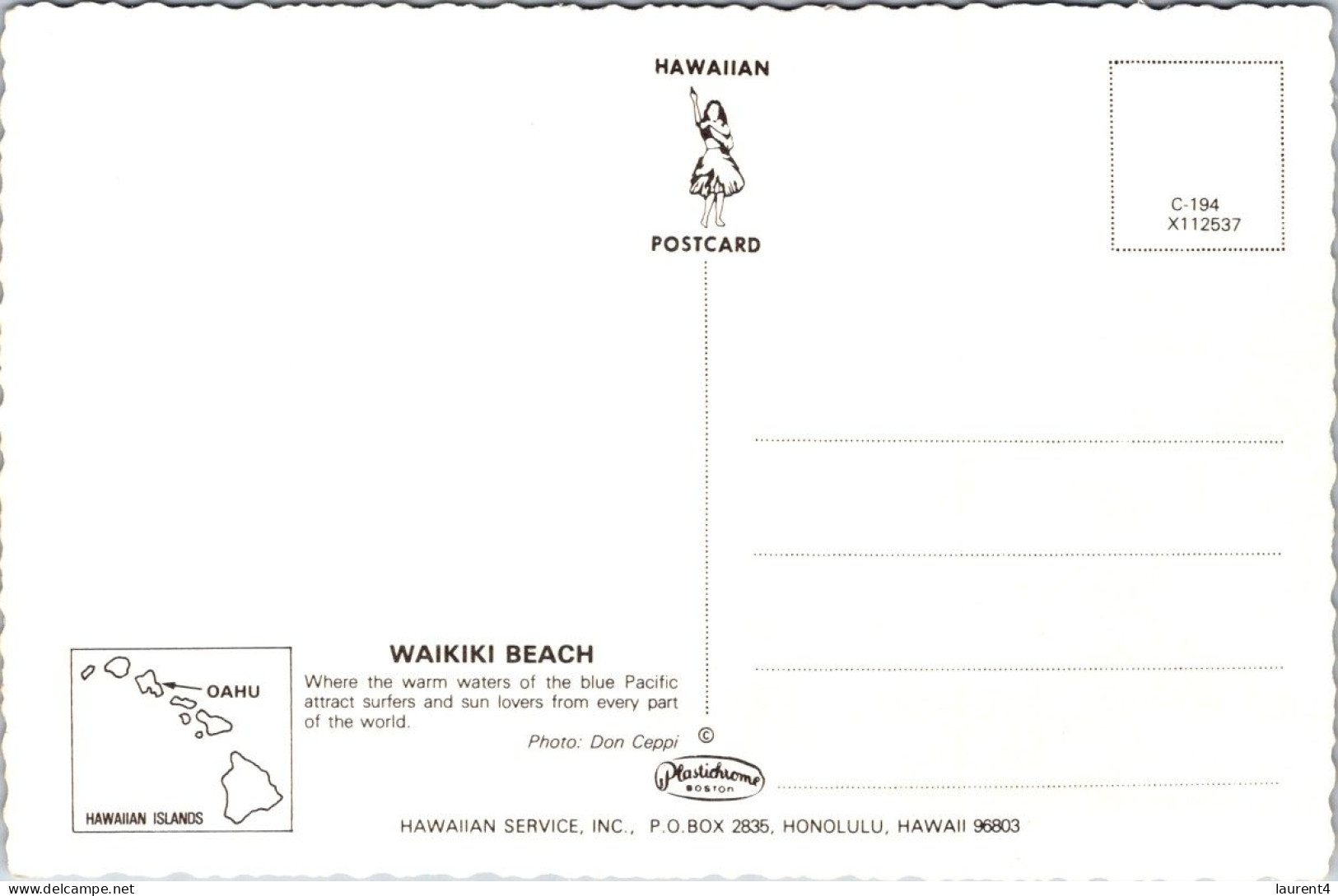 6-4-2024 (1 Z 12) USA - Hawaii Waikiki Beach (hotel) 2 Postcards - Honolulu