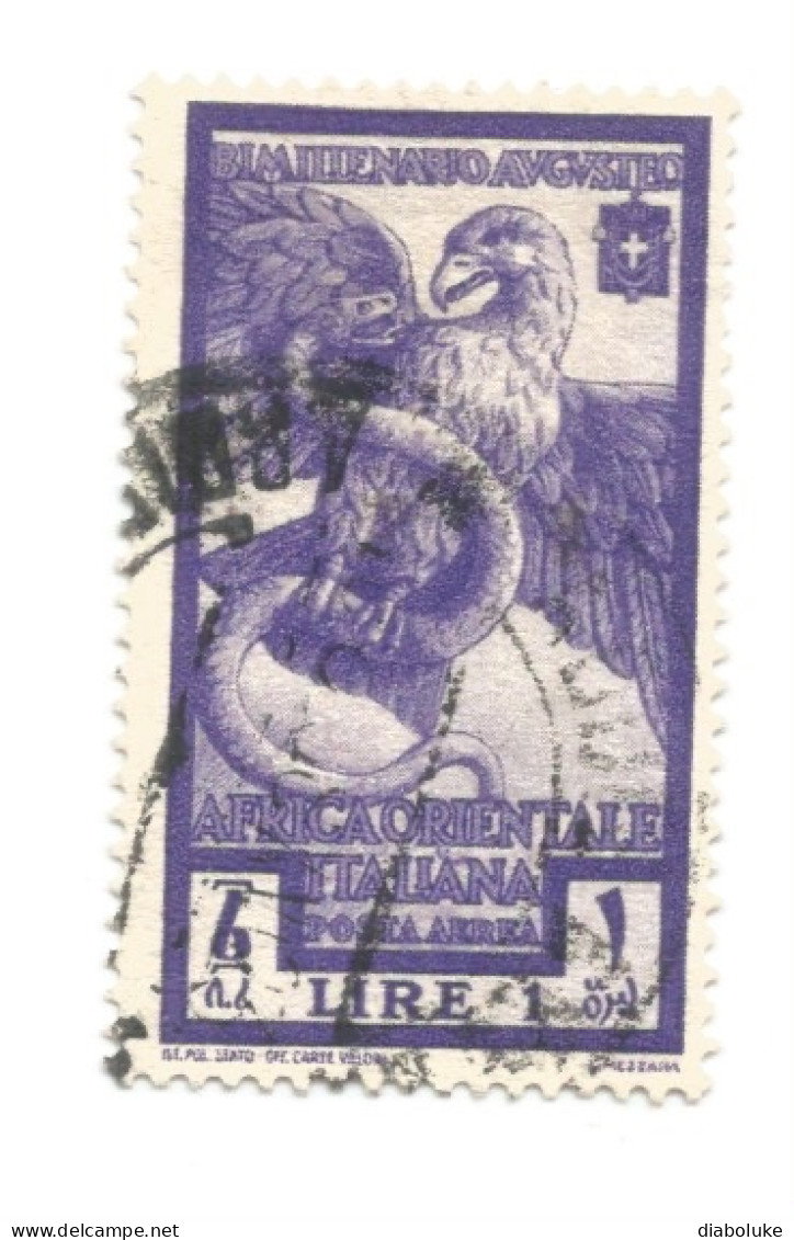 (COLONIE E POSSEDIMENTI) 1938, AFRICA ORIENTALE ITALIANA, BIMILLENARIO AUGUSTEO - 1 Francobollo Usato - Italienisch Ost-Afrika