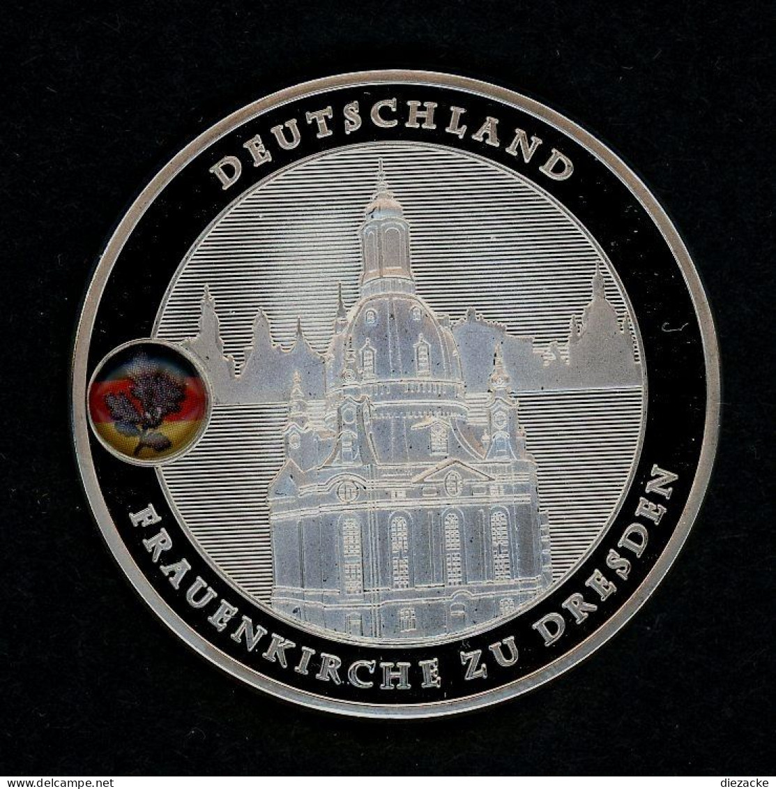 2011 Medaille "Frauenkirche Zu Dresden" Versilbert Mit Farbtableau PP (M1536 - Non Classificati