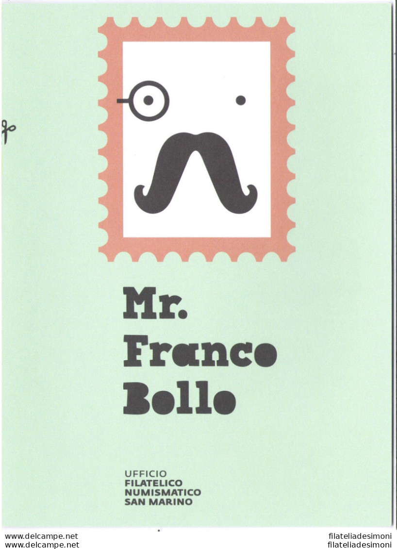 2016 San Marino, Foglietto Mister Franco Bollo + Cartoline Postali  BF 140 MNH** - Blocs-feuillets