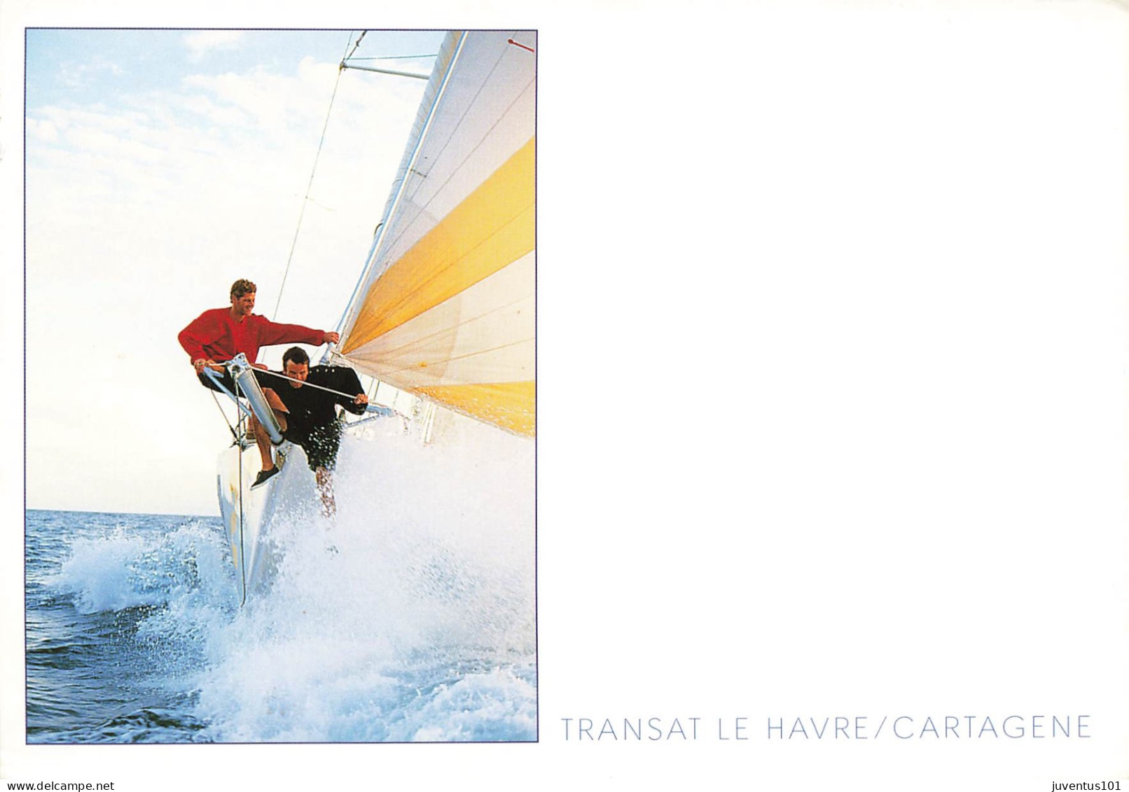 CPSM Transat Le Havre Cartagène-Voile-Timbre     L2828 - Sailing