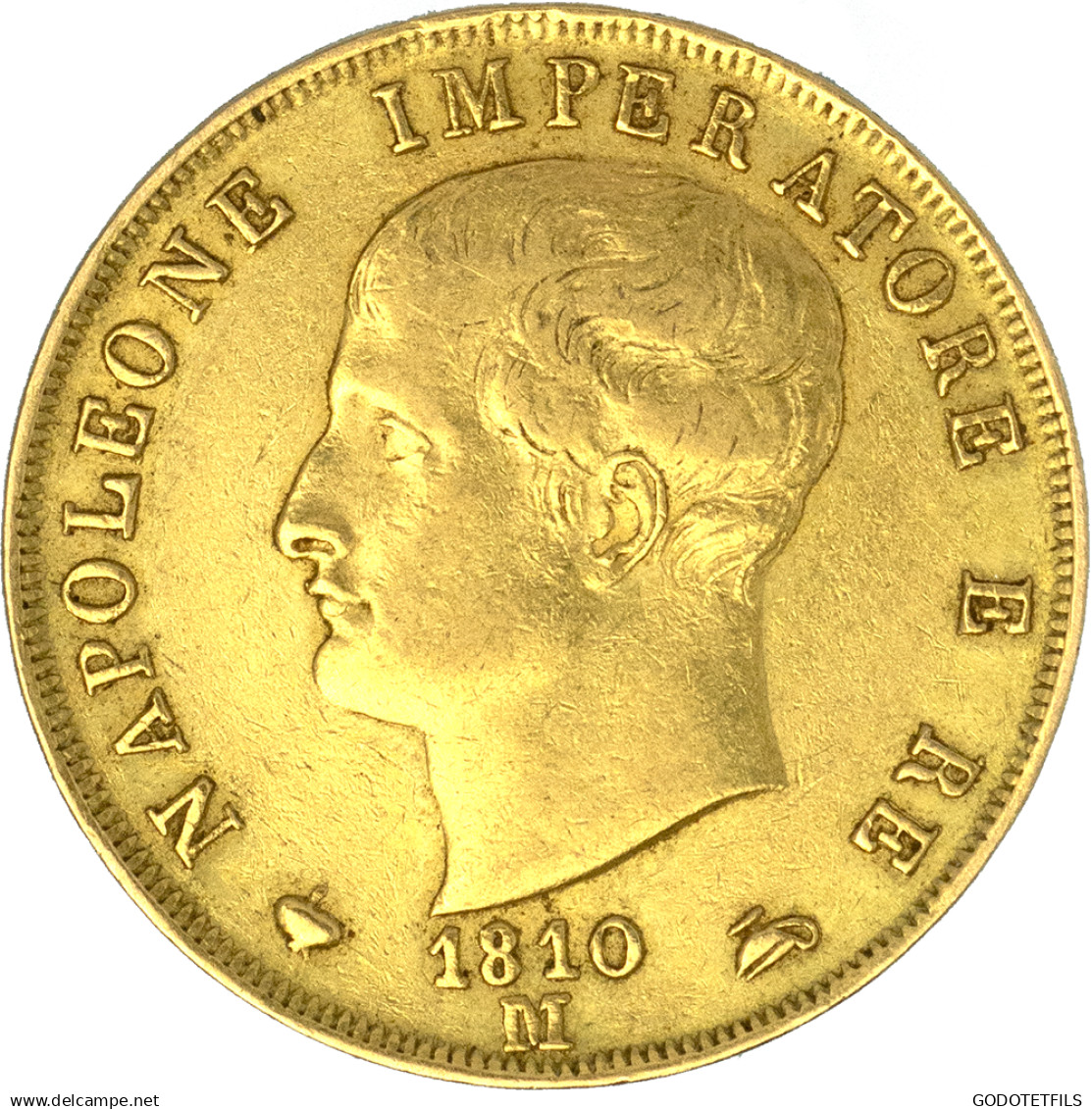 Premier-Empire-Royaume D&#039;Italie-40 Lire Napoléon Ier 1810 Milan - Napoléonniennes