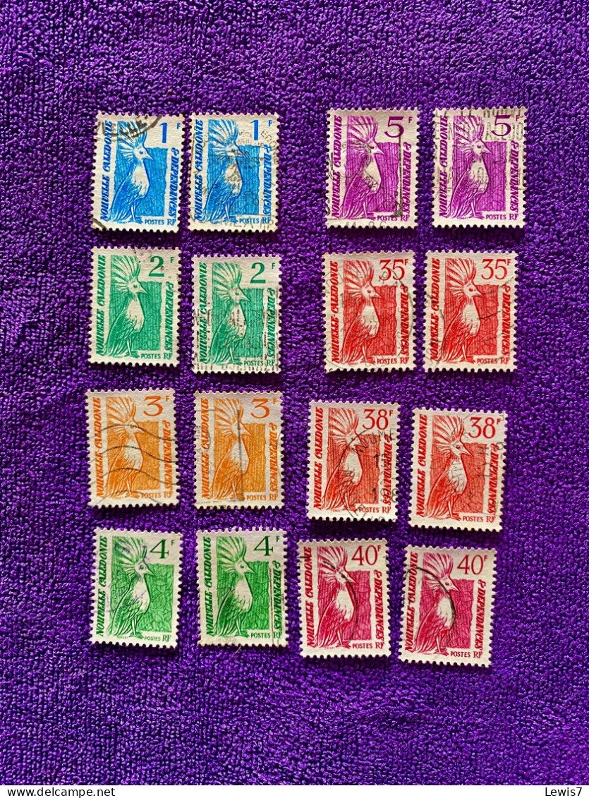 2 Lots De Timbres "Cagous" - Obliteres - N-C. - Used Stamps