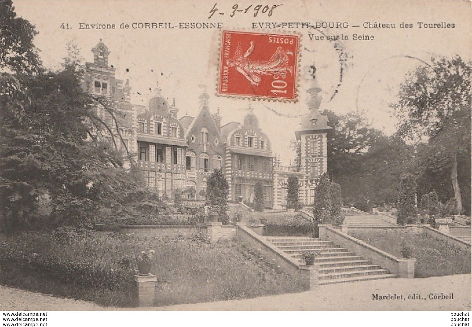 H1- 91) ENVIRONS DE CORBEIL ESSONNE - EVRY PETIT BOURG - CHATEAU DES TOURELLES VUE SUR LA SEINE  - Evry