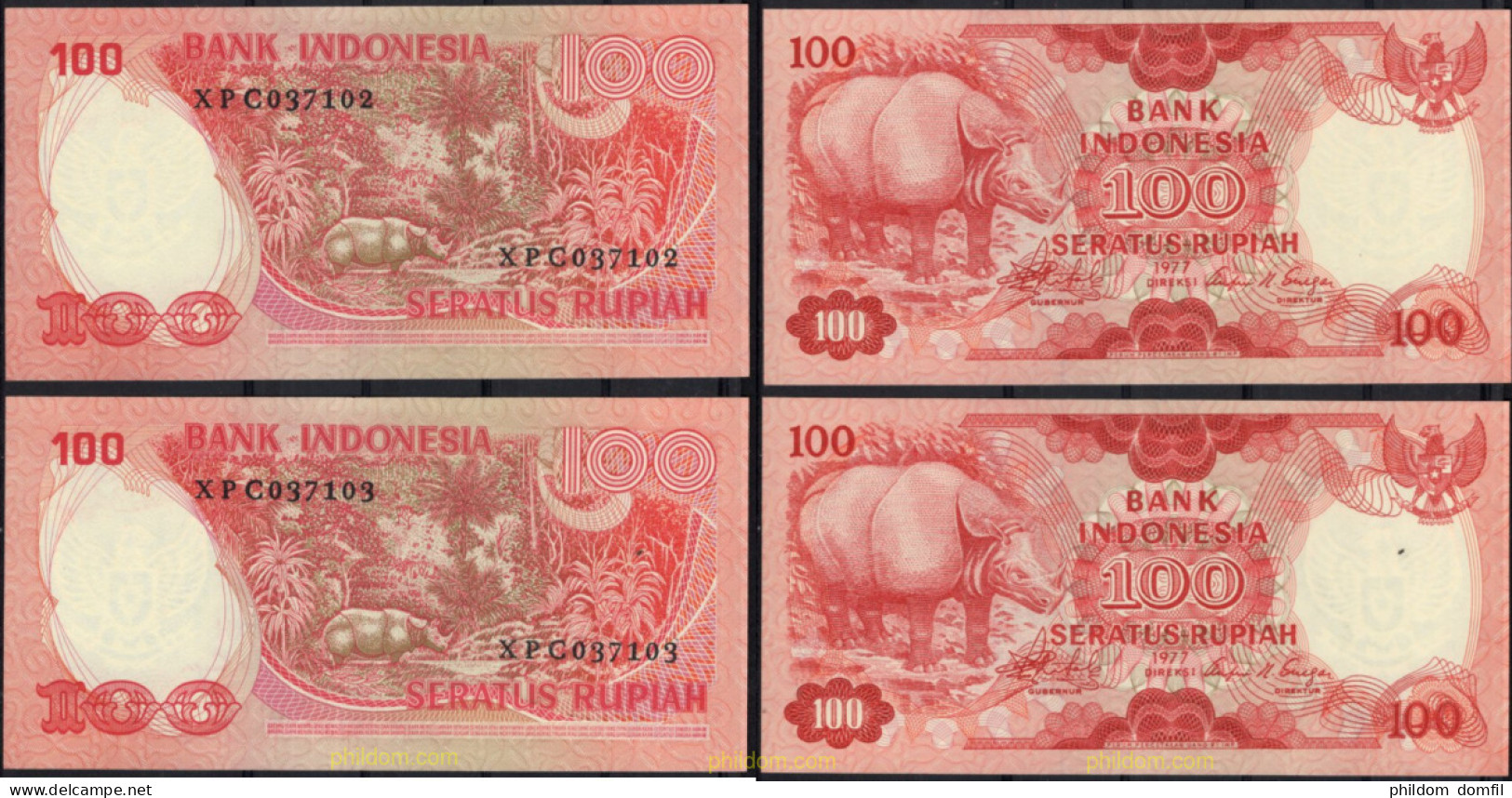 8621 INDONESIA 1977 INDONESIA 100 RUPIAH 1977 - Indonesia