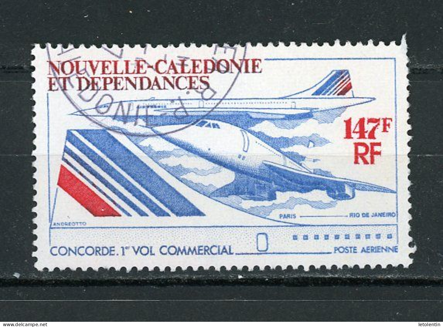 NOUVELLE CALÉDONIE : CONCORDE - POSTE AÉRIENNE N° Yvert 169 Obli. - Used Stamps