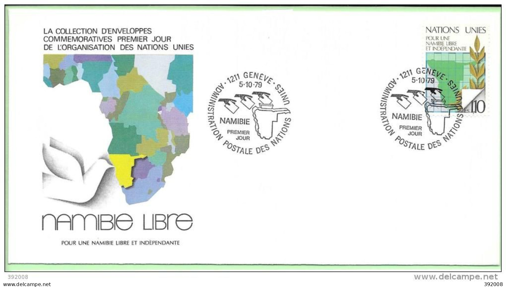 1979 - 85 - Pour Une Namibie Libre - 9 - 1 - FDC